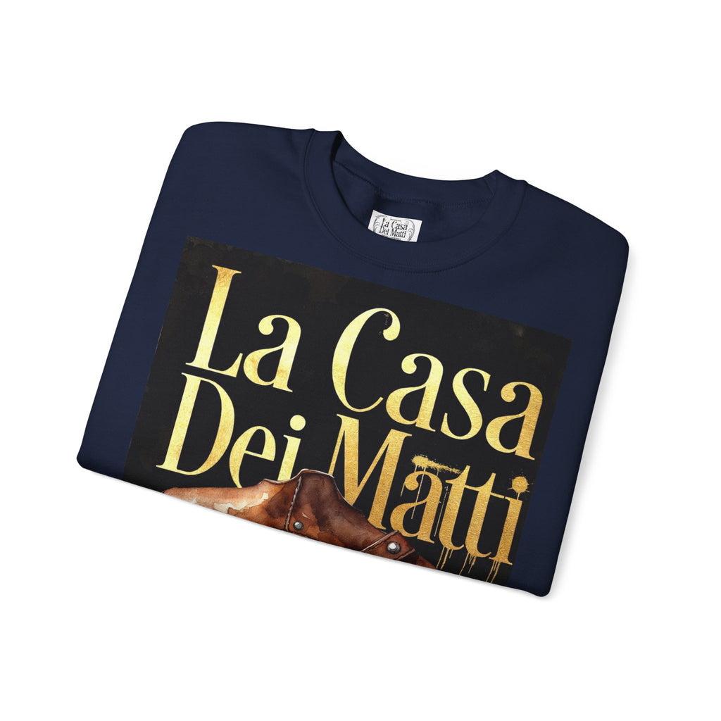 La Casa Dei Matti Crewneck Sweatshirt — Vintage Italian Gothic Graphic Pullover