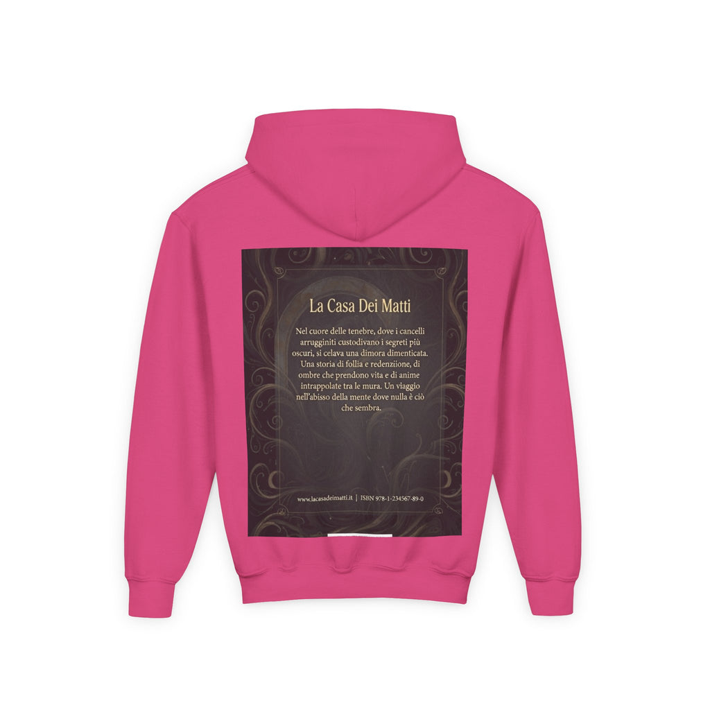 La Casa Dei Matti Hoodie — Vintage Italian Quote Graphic Youth Hoodie