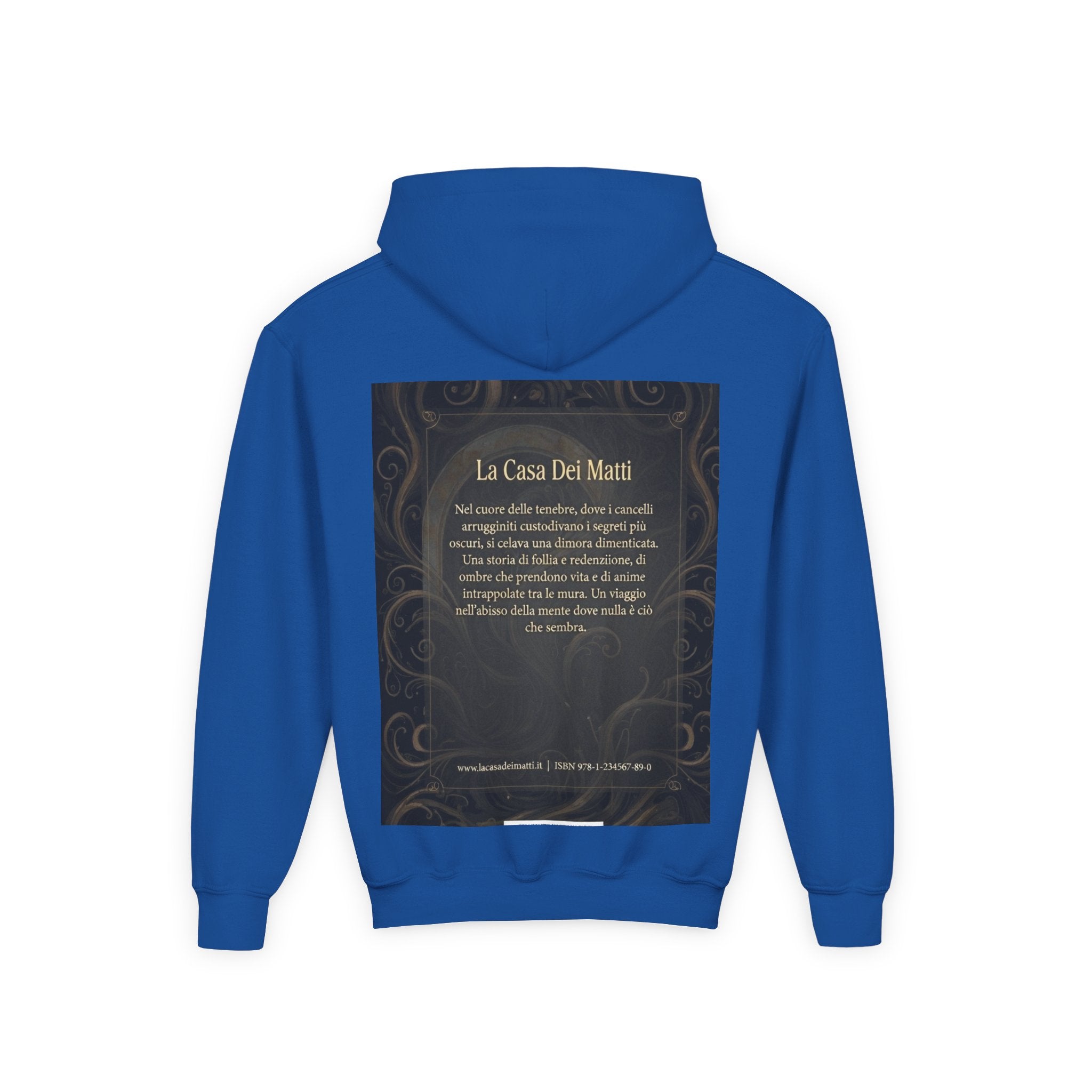 La Casa Dei Matti Hoodie — Vintage Italian Quote Graphic Youth Hoodie