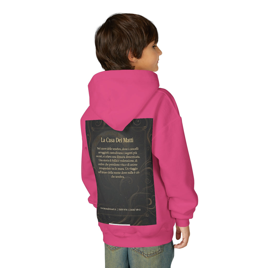 La Casa Dei Matti Hoodie — Vintage Italian Quote Graphic Youth Hoodie