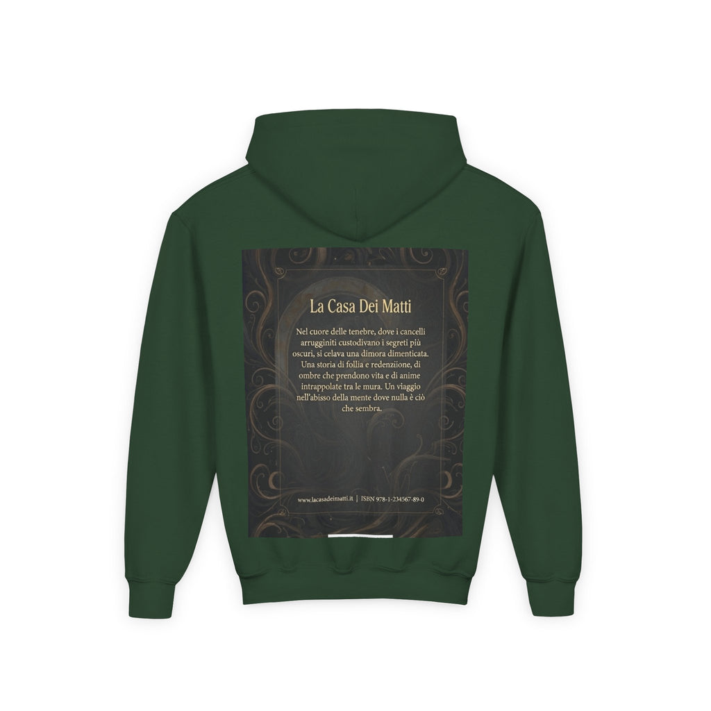 La Casa Dei Matti Hoodie — Vintage Italian Quote Graphic Youth Hoodie