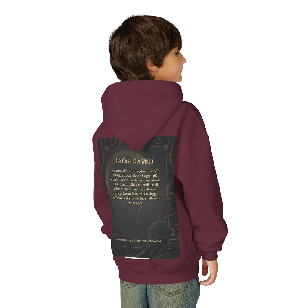 La Casa Dei Matti Hoodie — Vintage Italian Quote Graphic Youth Hoodie