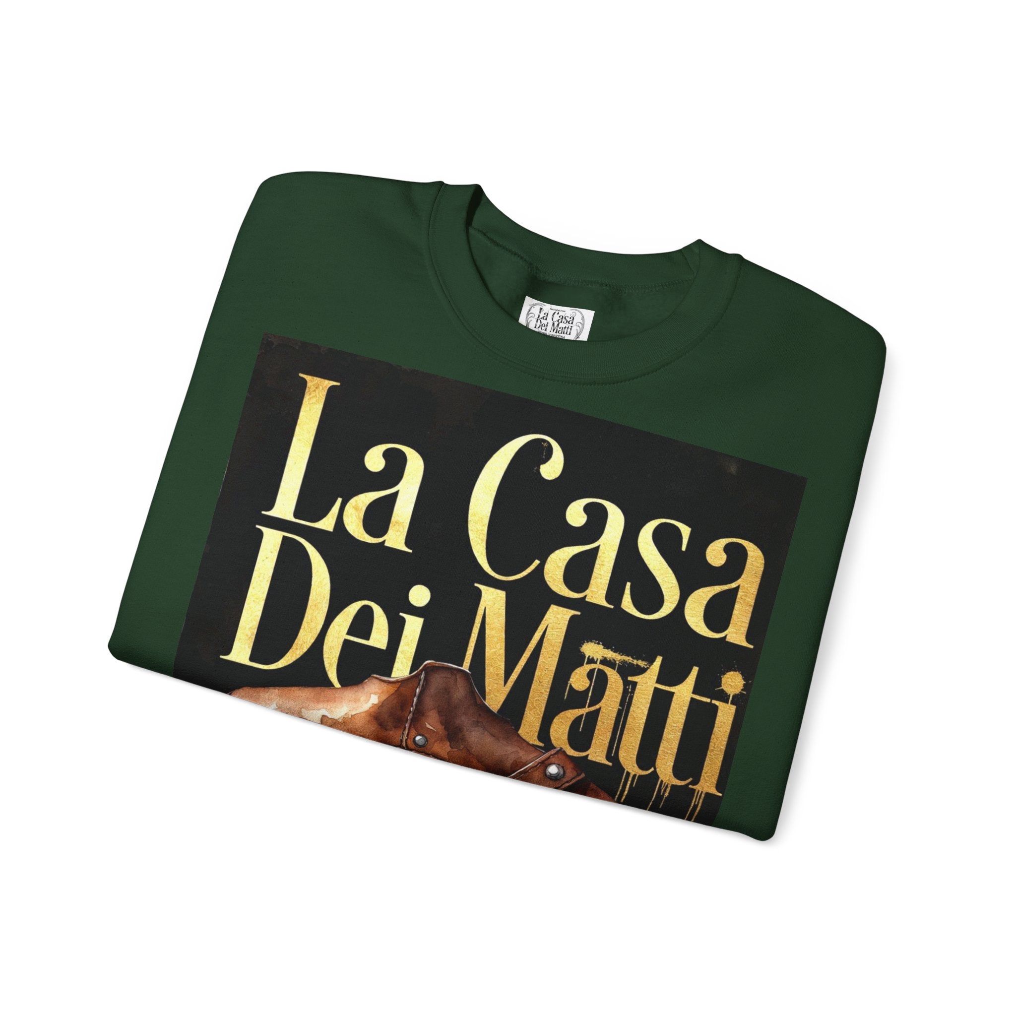 La Casa Dei Matti Crewneck Sweatshirt — Vintage Italian Gothic Graphic Pullover
