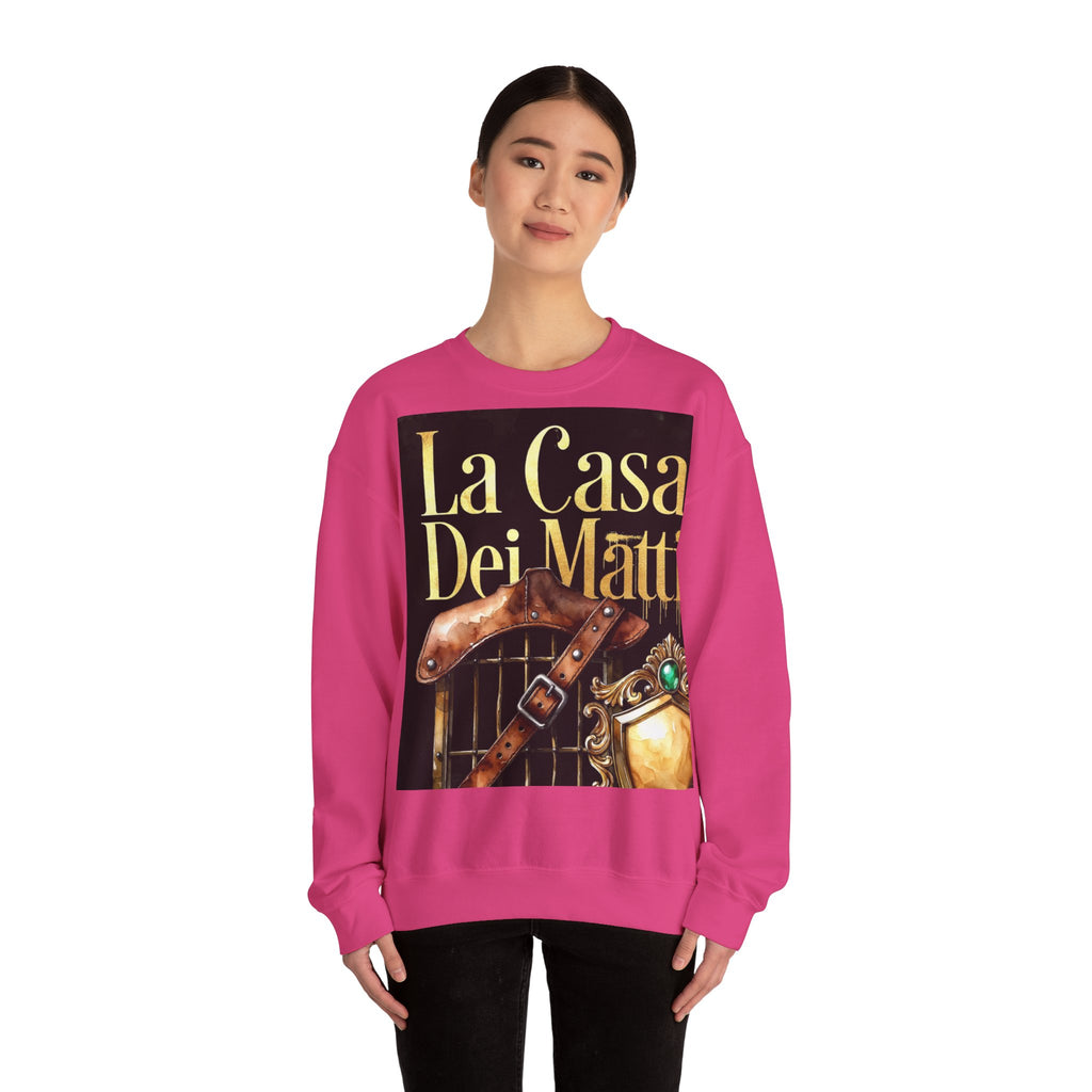 La Casa Dei Matti Crewneck Sweatshirt — Vintage Italian Gothic Graphic Pullover