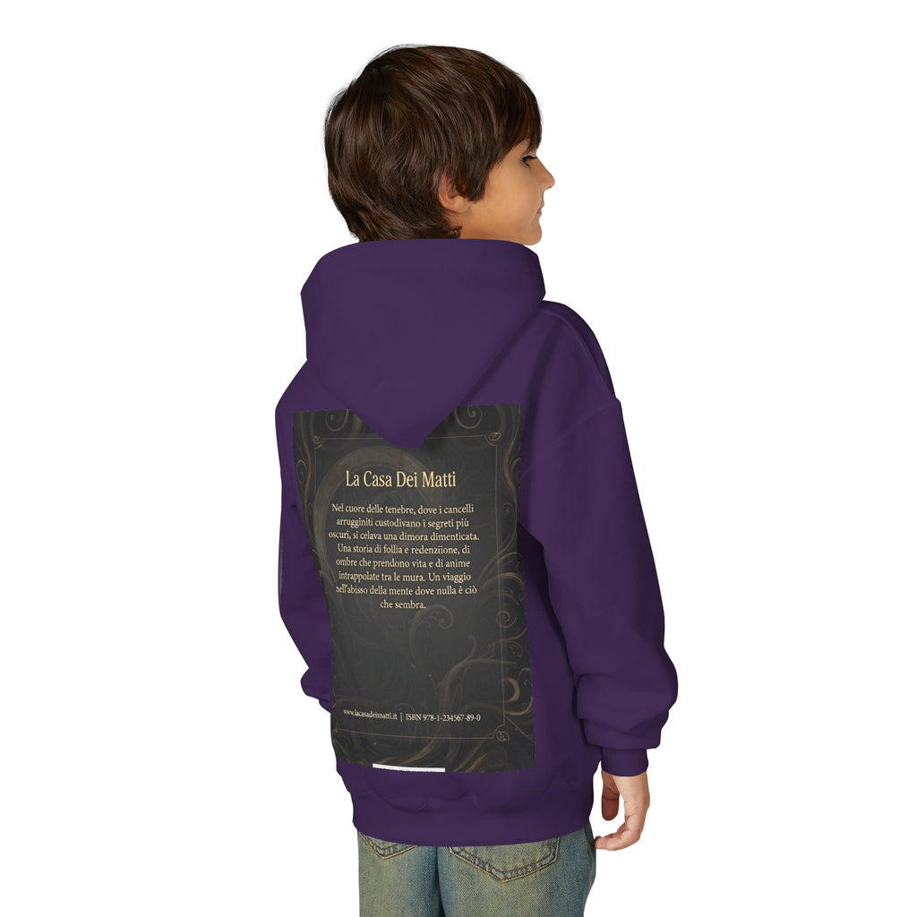 La Casa Dei Matti Hoodie — Vintage Italian Quote Graphic Youth Hoodie