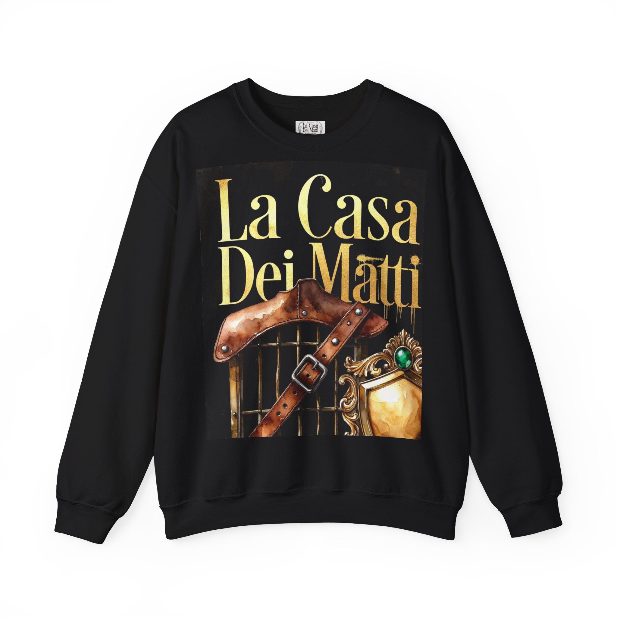 La Casa Dei Matti Crewneck Sweatshirt — Vintage Italian Gothic Graphic Pullover