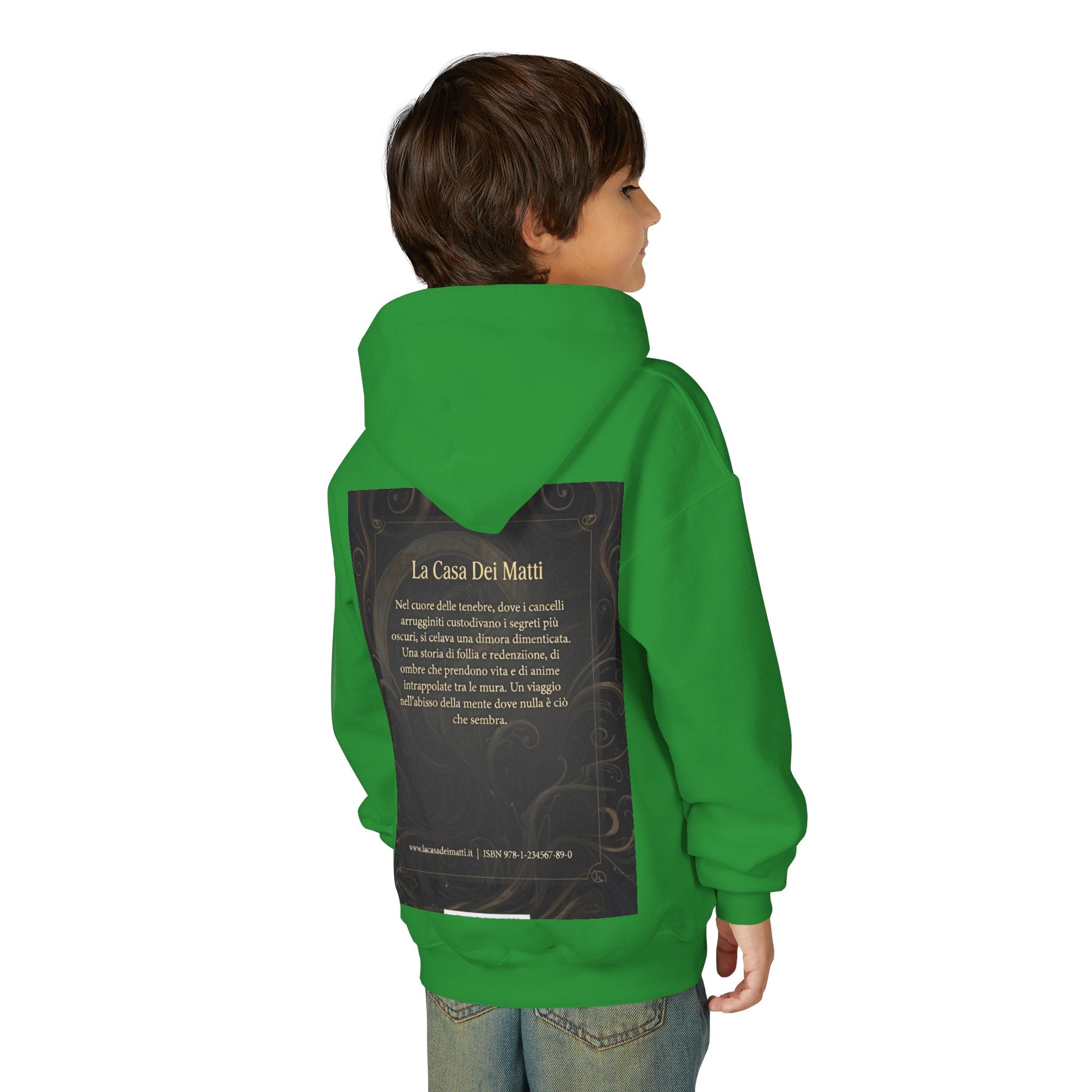 La Casa Dei Matti Hoodie — Vintage Italian Quote Graphic Youth Hoodie