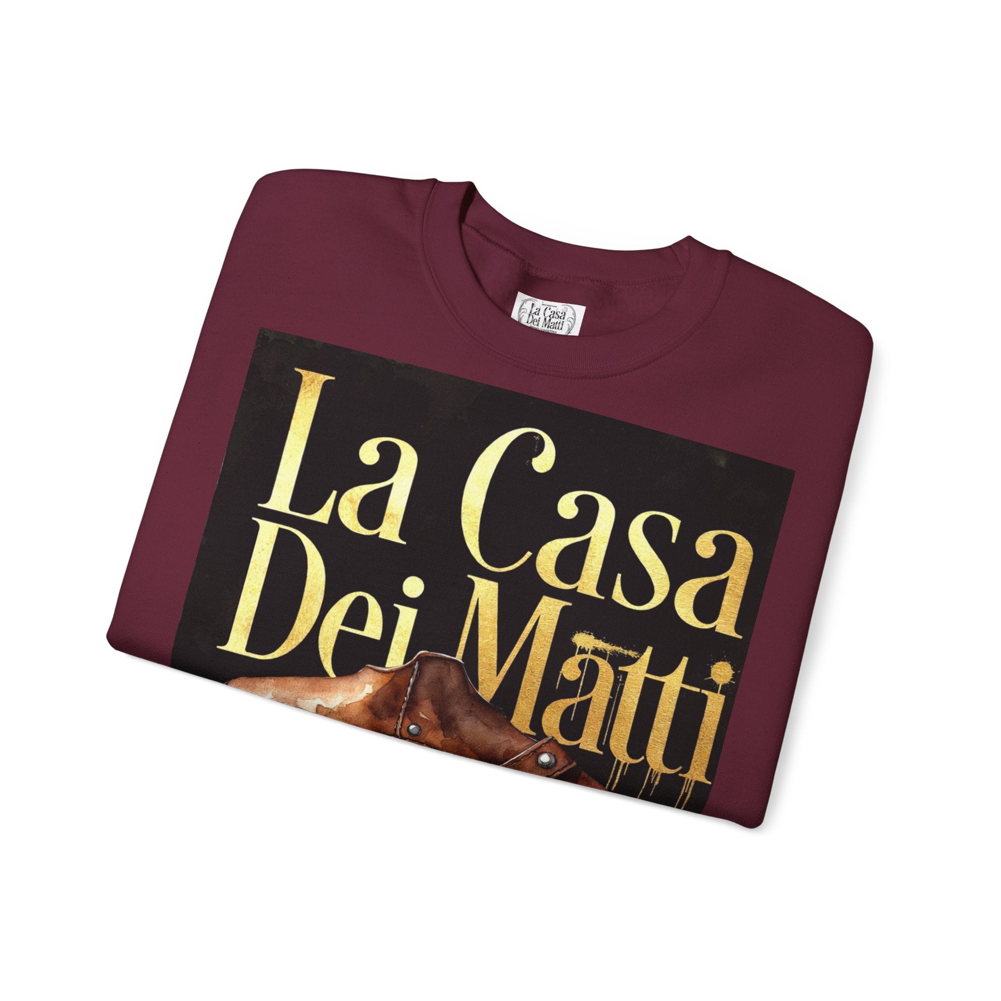 La Casa Dei Matti Crewneck Sweatshirt — Vintage Italian Gothic Graphic Pullover