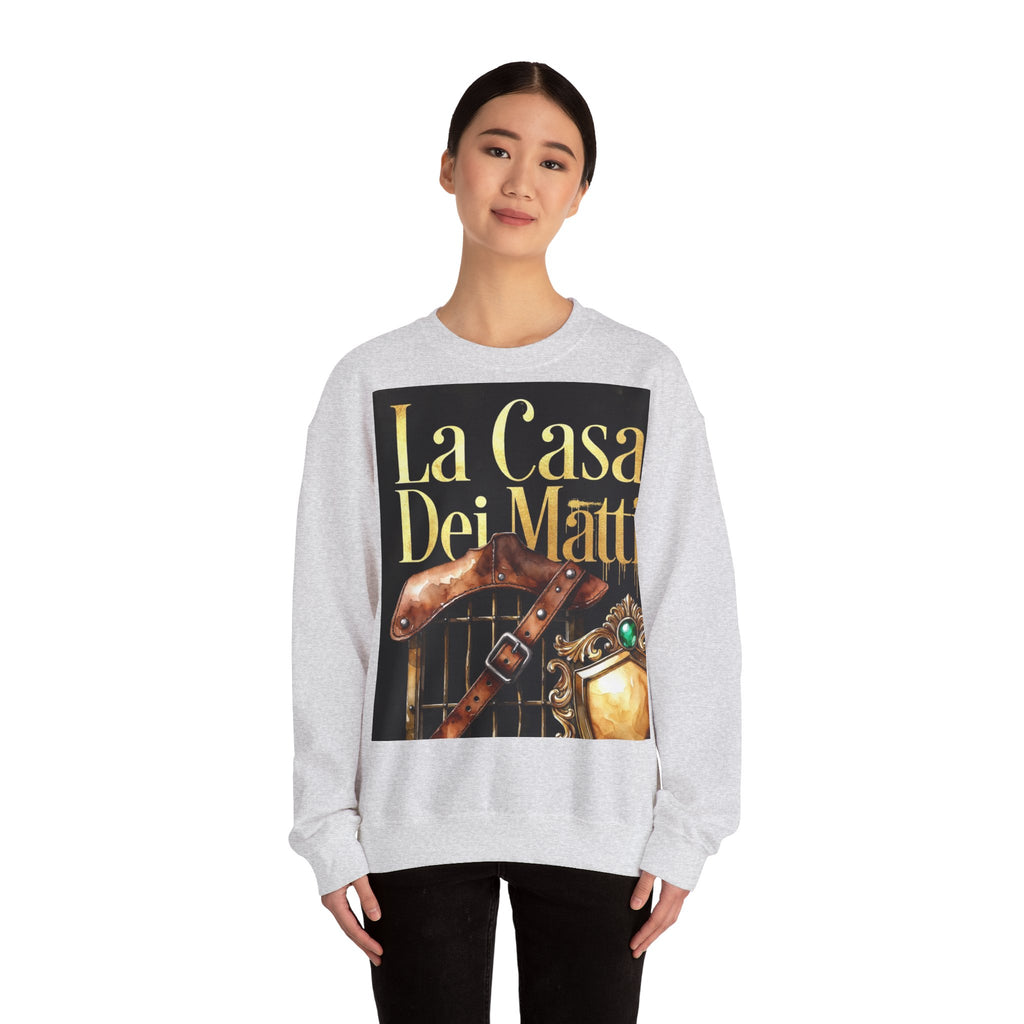 La Casa Dei Matti Crewneck Sweatshirt — Vintage Italian Gothic Graphic Pullover