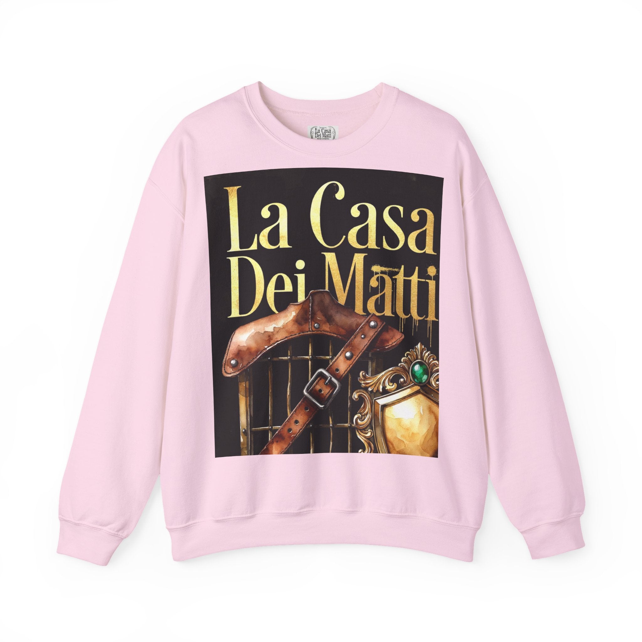 La Casa Dei Matti Crewneck Sweatshirt — Vintage Italian Gothic Graphic Pullover