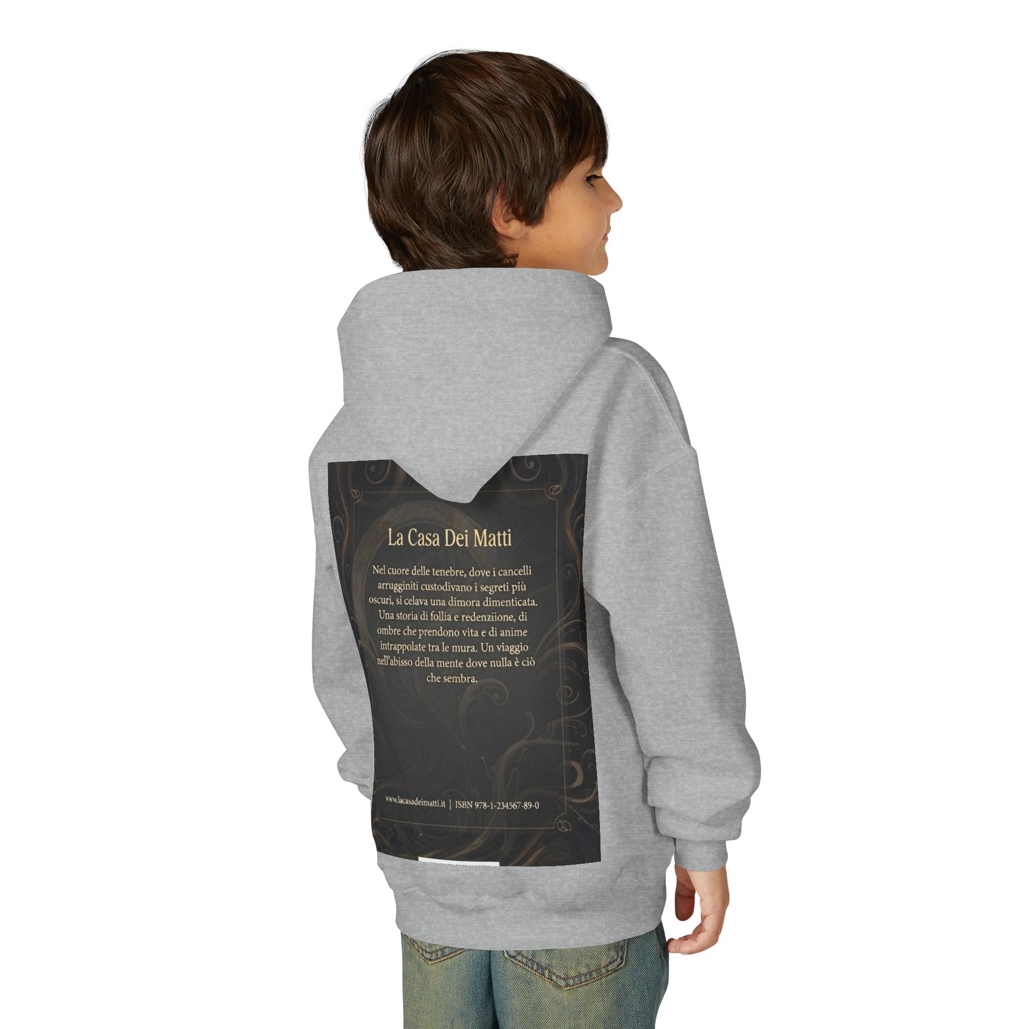 La Casa Dei Matti Hoodie — Vintage Italian Quote Graphic Youth Hoodie