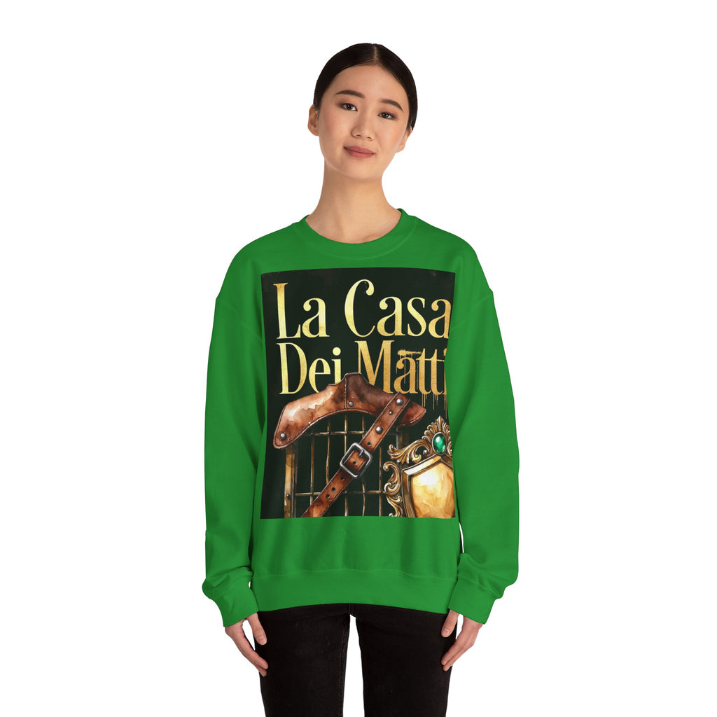 La Casa Dei Matti Crewneck Sweatshirt — Vintage Italian Gothic Graphic Pullover