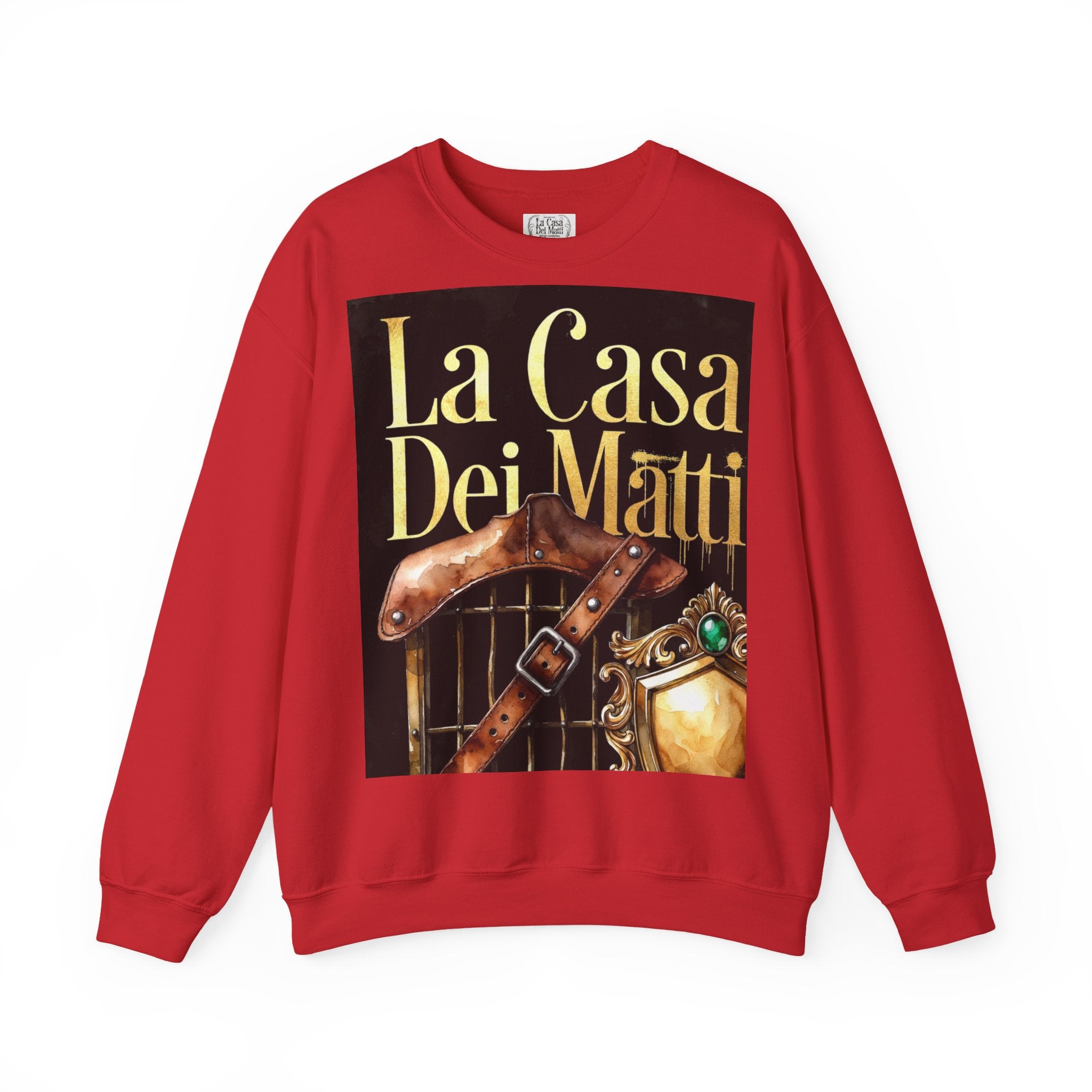 La Casa Dei Matti Crewneck Sweatshirt — Vintage Italian Gothic Graphic Pullover