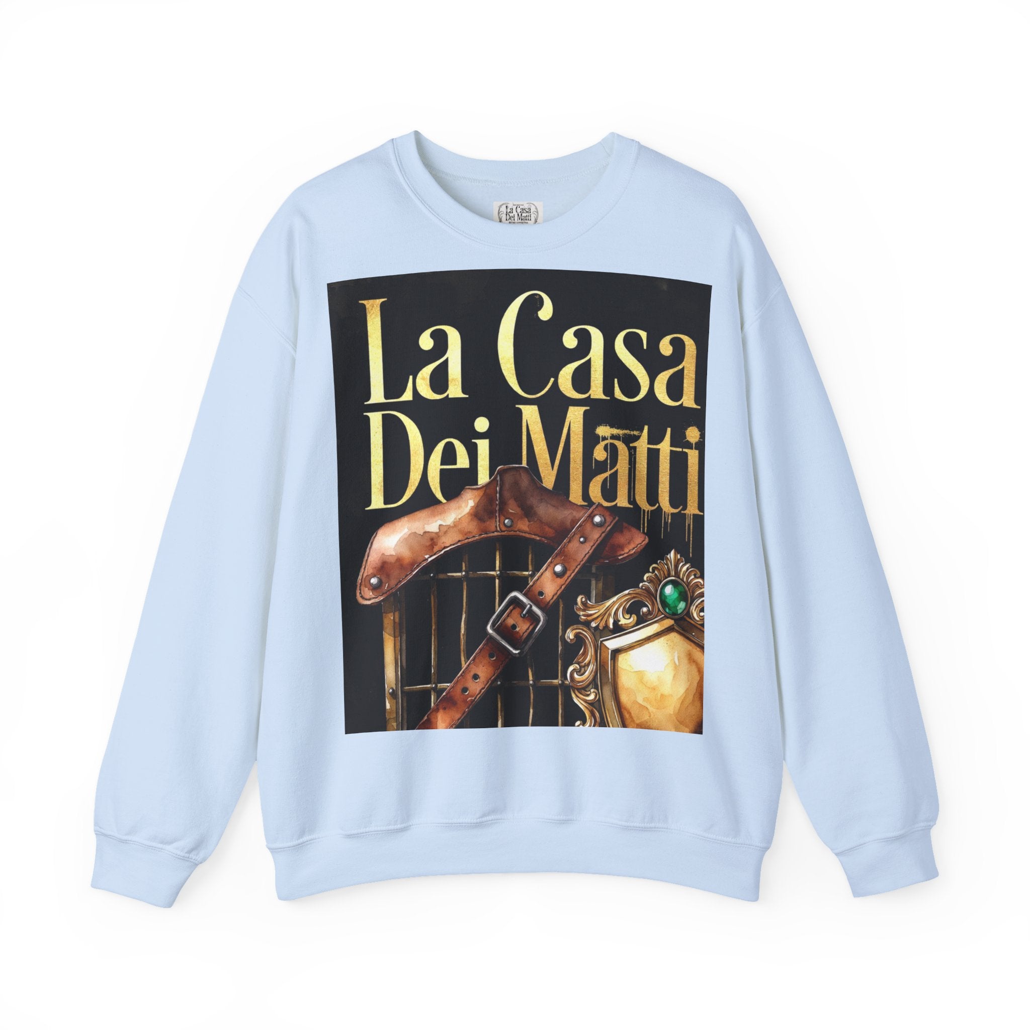 La Casa Dei Matti Crewneck Sweatshirt — Vintage Italian Gothic Graphic Pullover