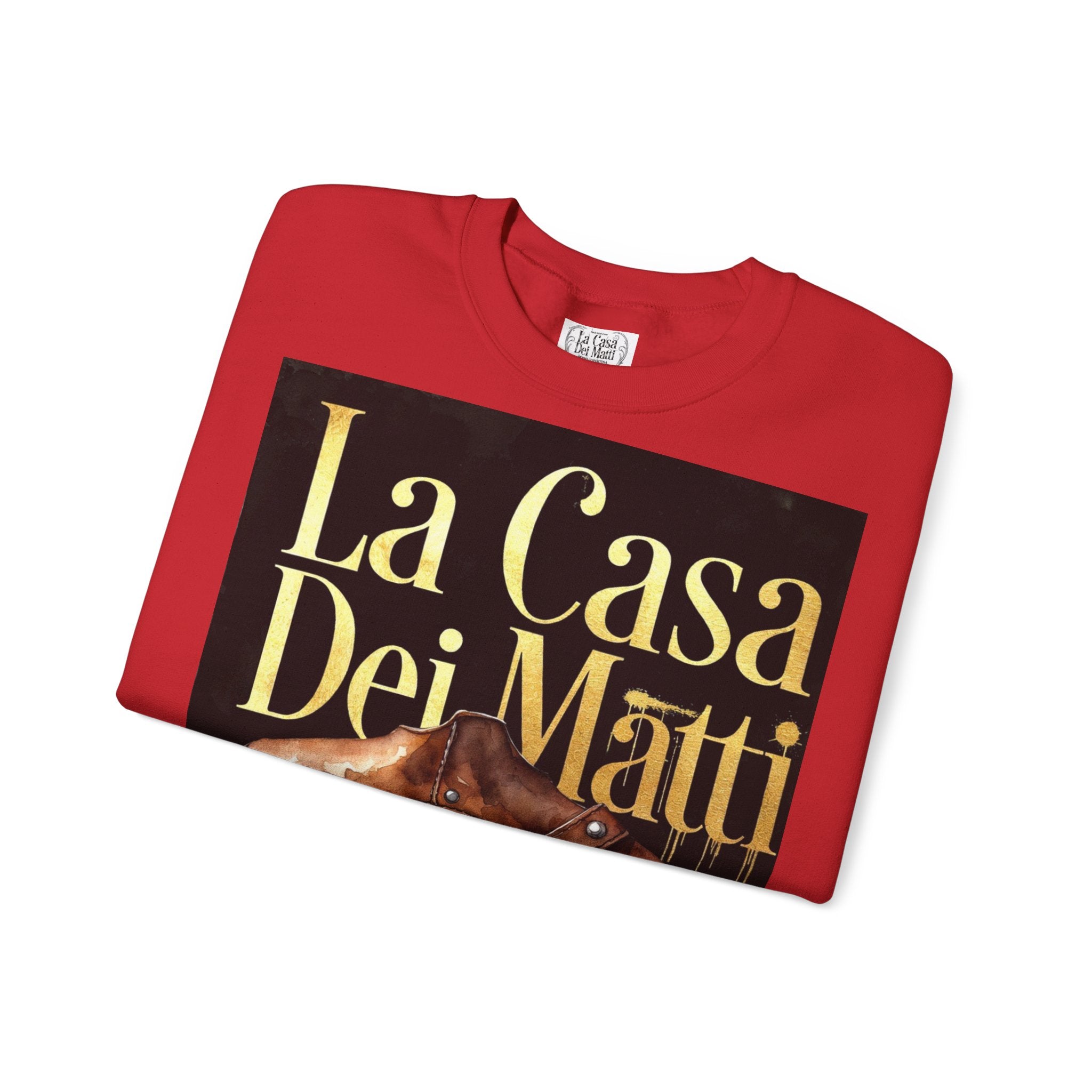 La Casa Dei Matti Crewneck Sweatshirt — Vintage Italian Gothic Graphic Pullover