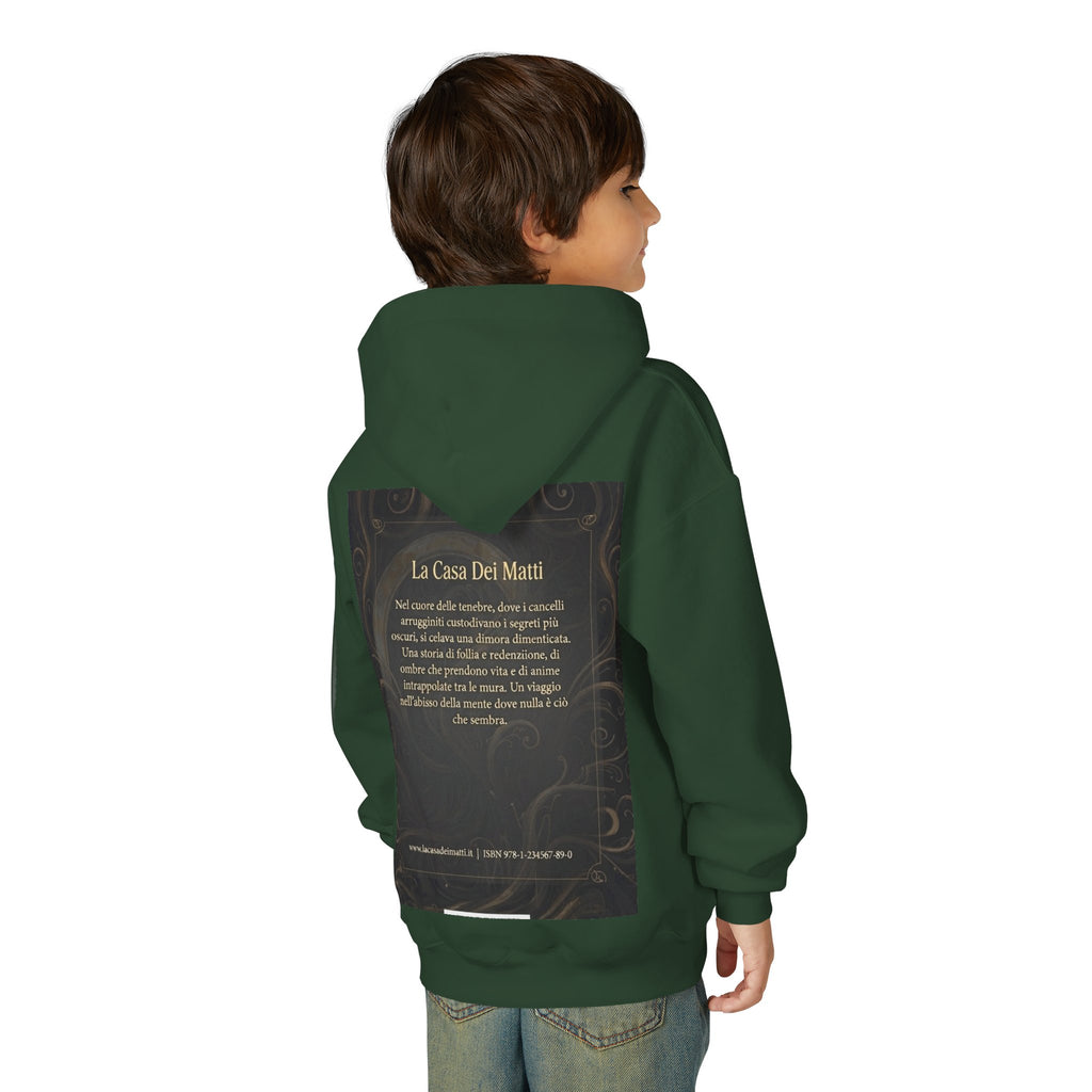 La Casa Dei Matti Hoodie — Vintage Italian Quote Graphic Youth Hoodie