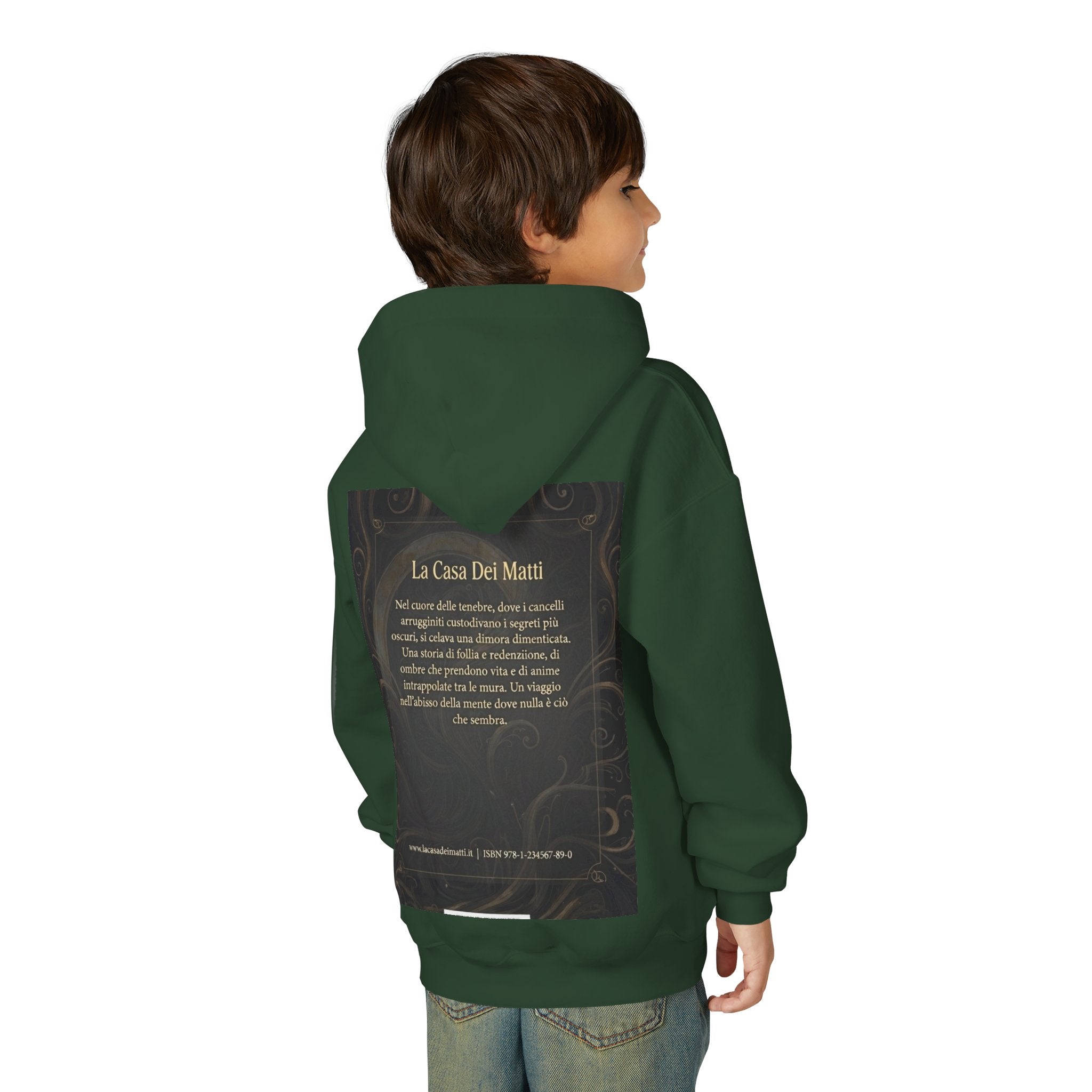La Casa Dei Matti Hoodie — Vintage Italian Quote Graphic Youth Hoodie