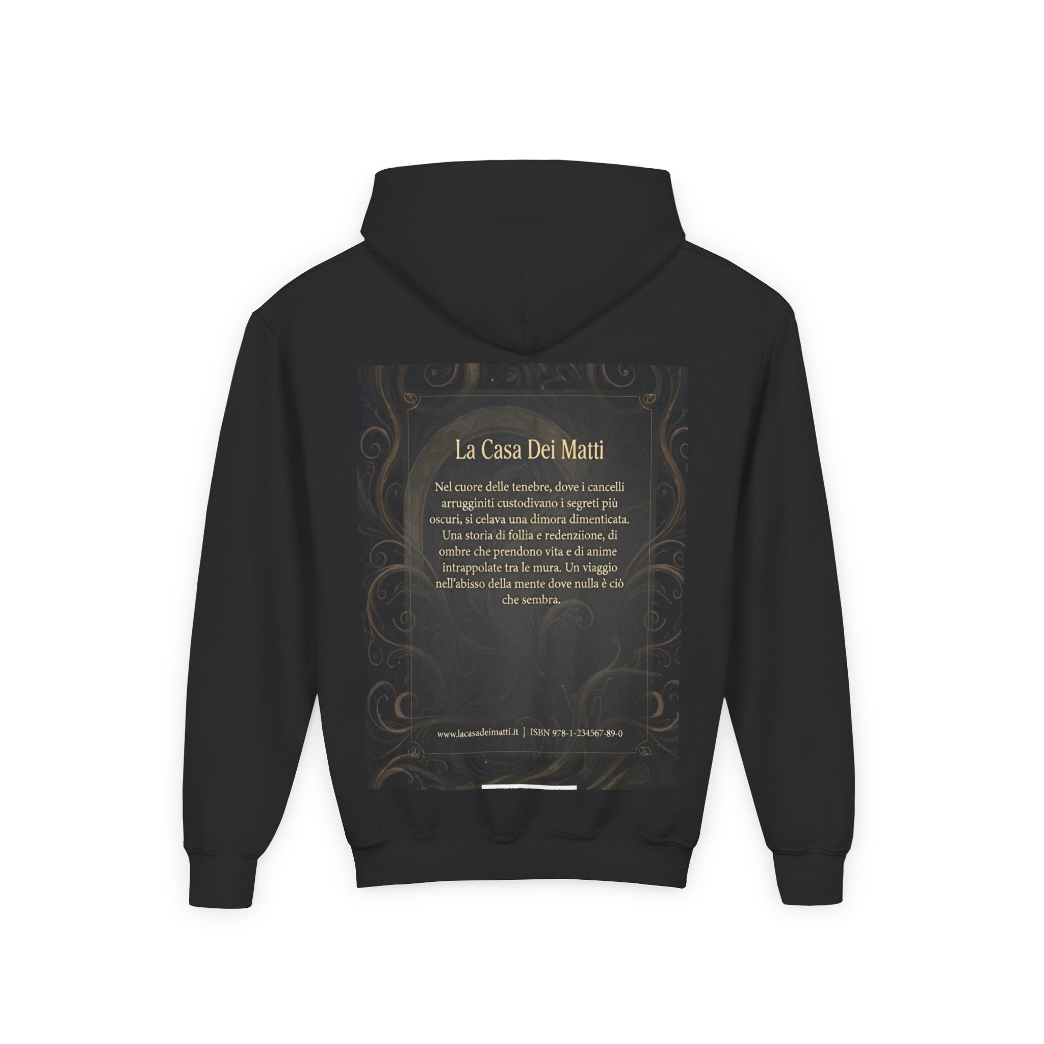 La Casa Dei Matti Hoodie — Vintage Italian Quote Graphic Youth Hoodie