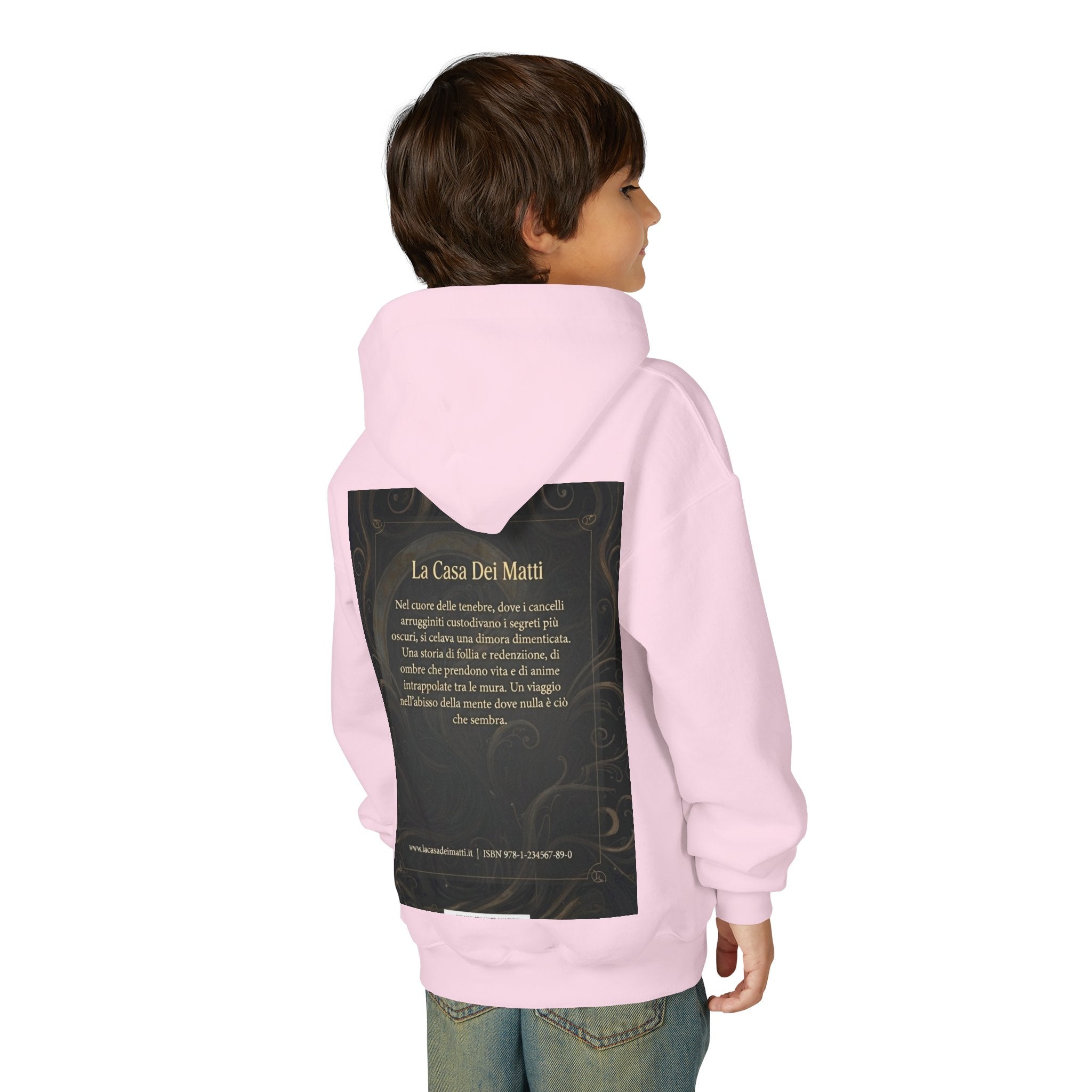 La Casa Dei Matti Hoodie — Vintage Italian Quote Graphic Youth Hoodie