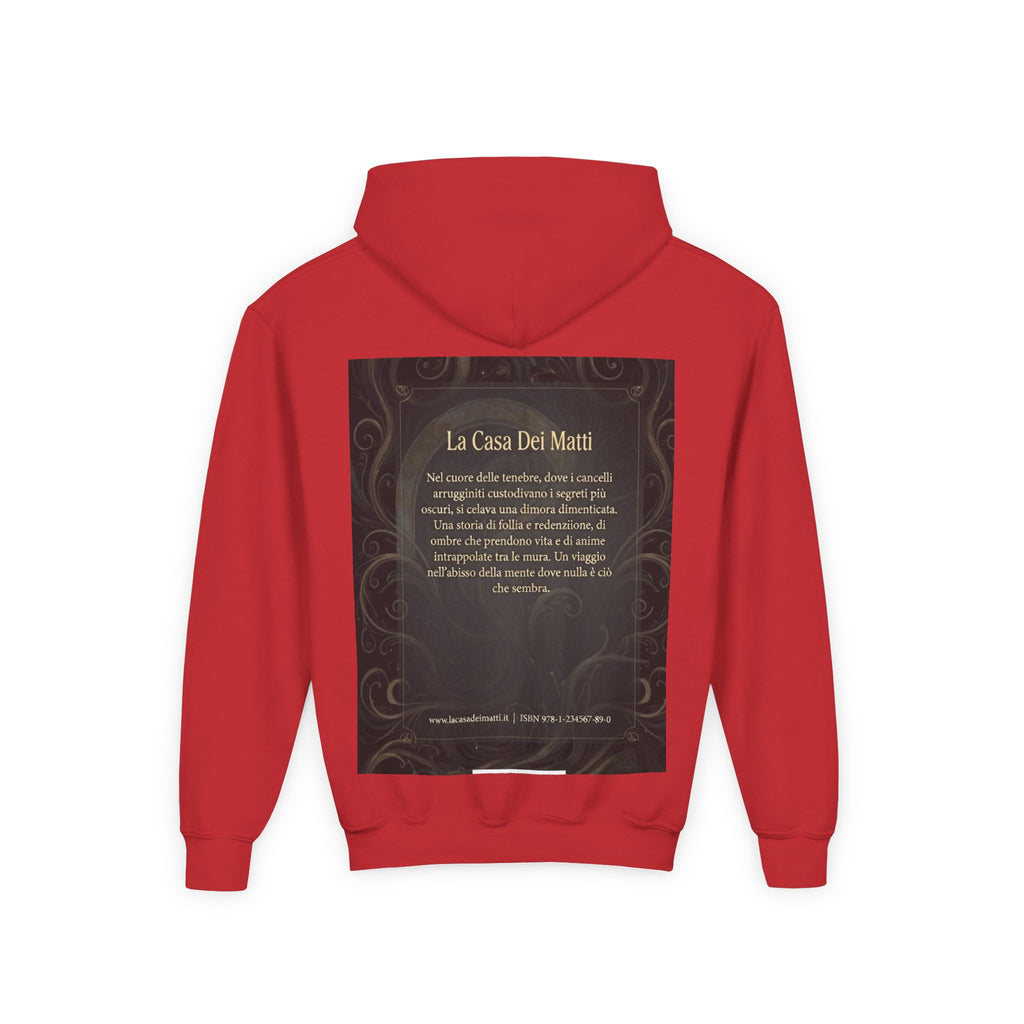La Casa Dei Matti Hoodie — Vintage Italian Quote Graphic Youth Hoodie