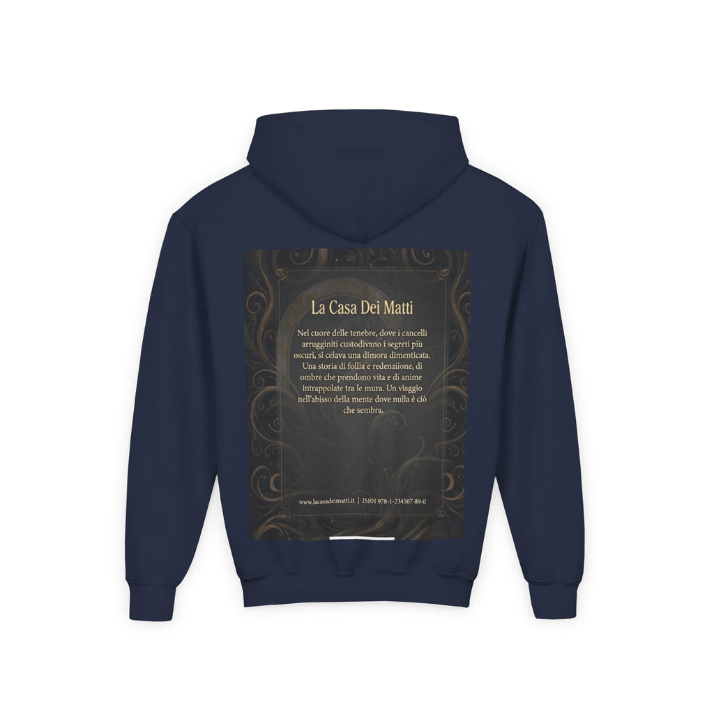 La Casa Dei Matti Hoodie — Vintage Italian Quote Graphic Youth Hoodie