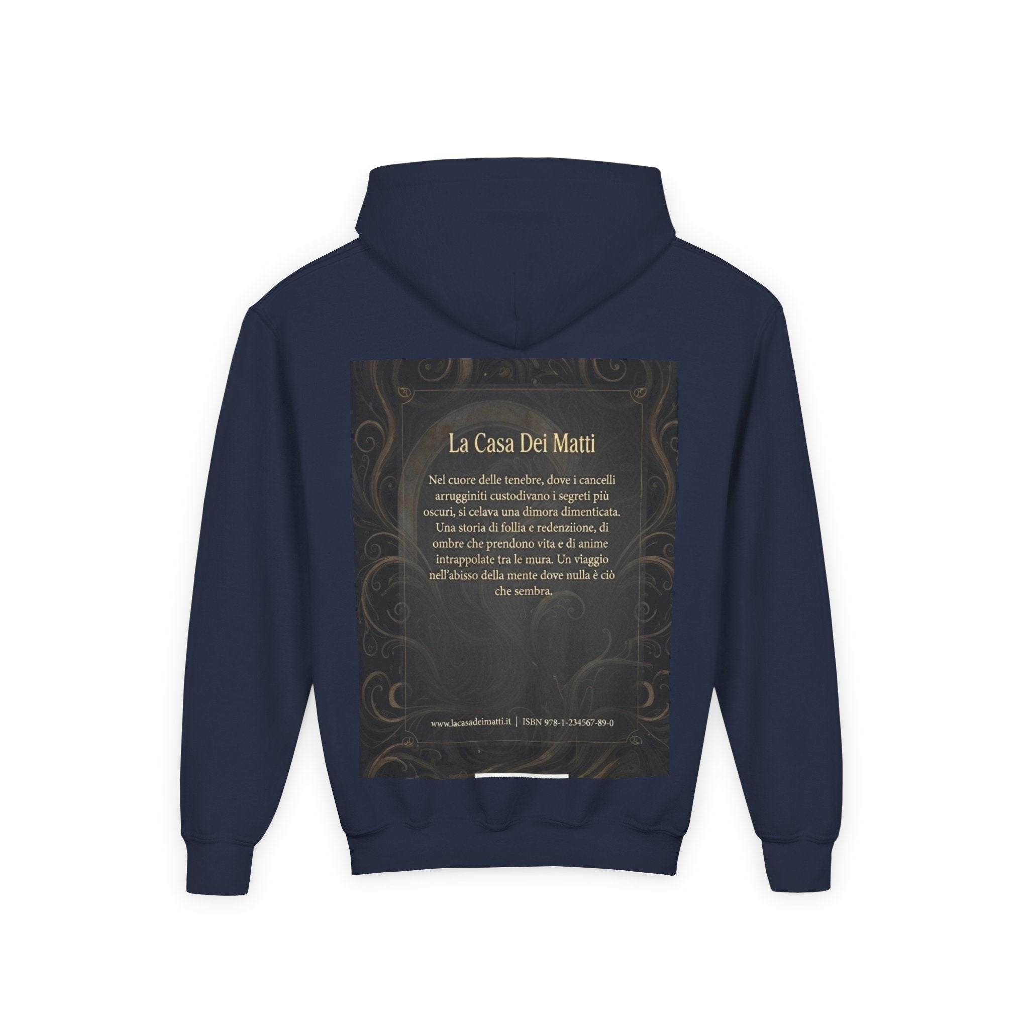 La Casa Dei Matti Hoodie — Vintage Italian Quote Graphic Youth Hoodie