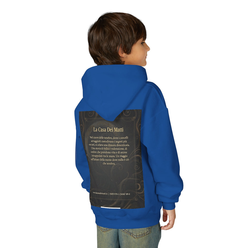 La Casa Dei Matti Hoodie — Vintage Italian Quote Graphic Youth Hoodie