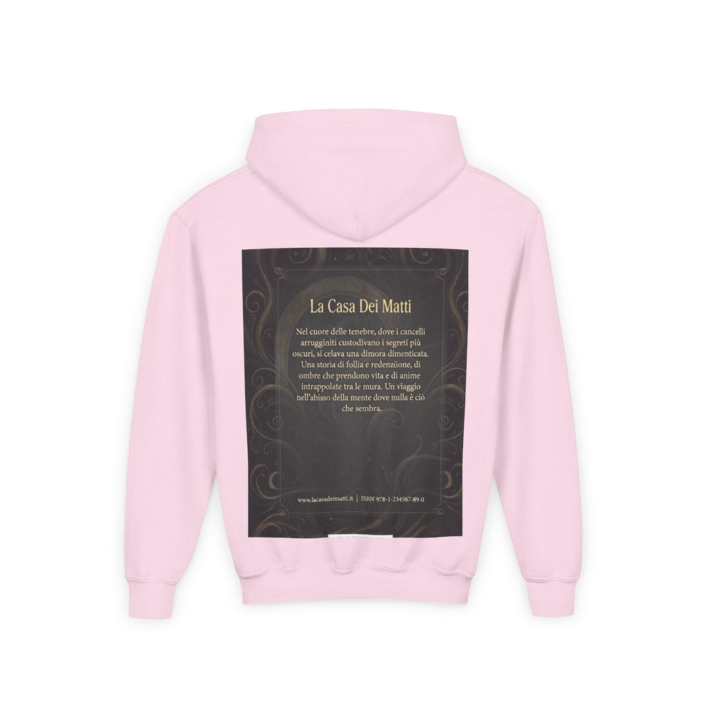 La Casa Dei Matti Hoodie — Vintage Italian Quote Graphic Youth Hoodie
