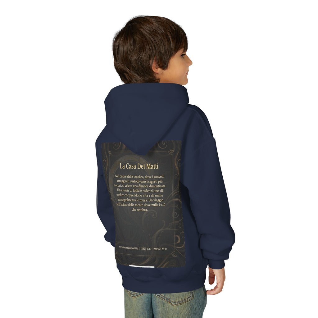 La Casa Dei Matti Hoodie — Vintage Italian Quote Graphic Youth Hoodie