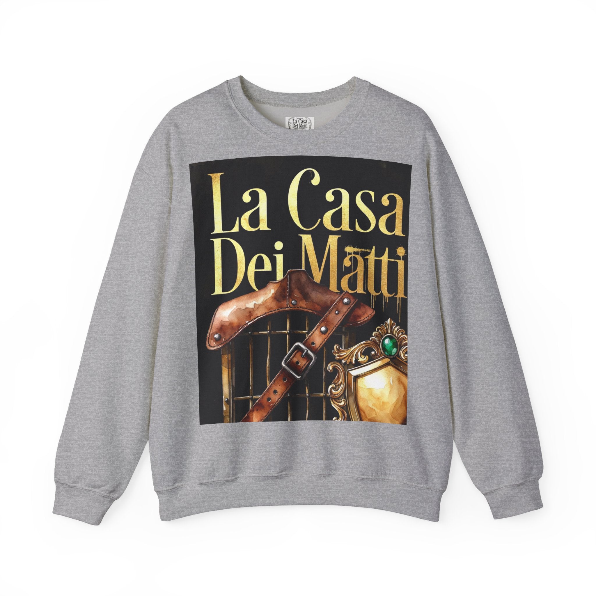 La Casa Dei Matti Crewneck Sweatshirt — Vintage Italian Gothic Graphic Pullover