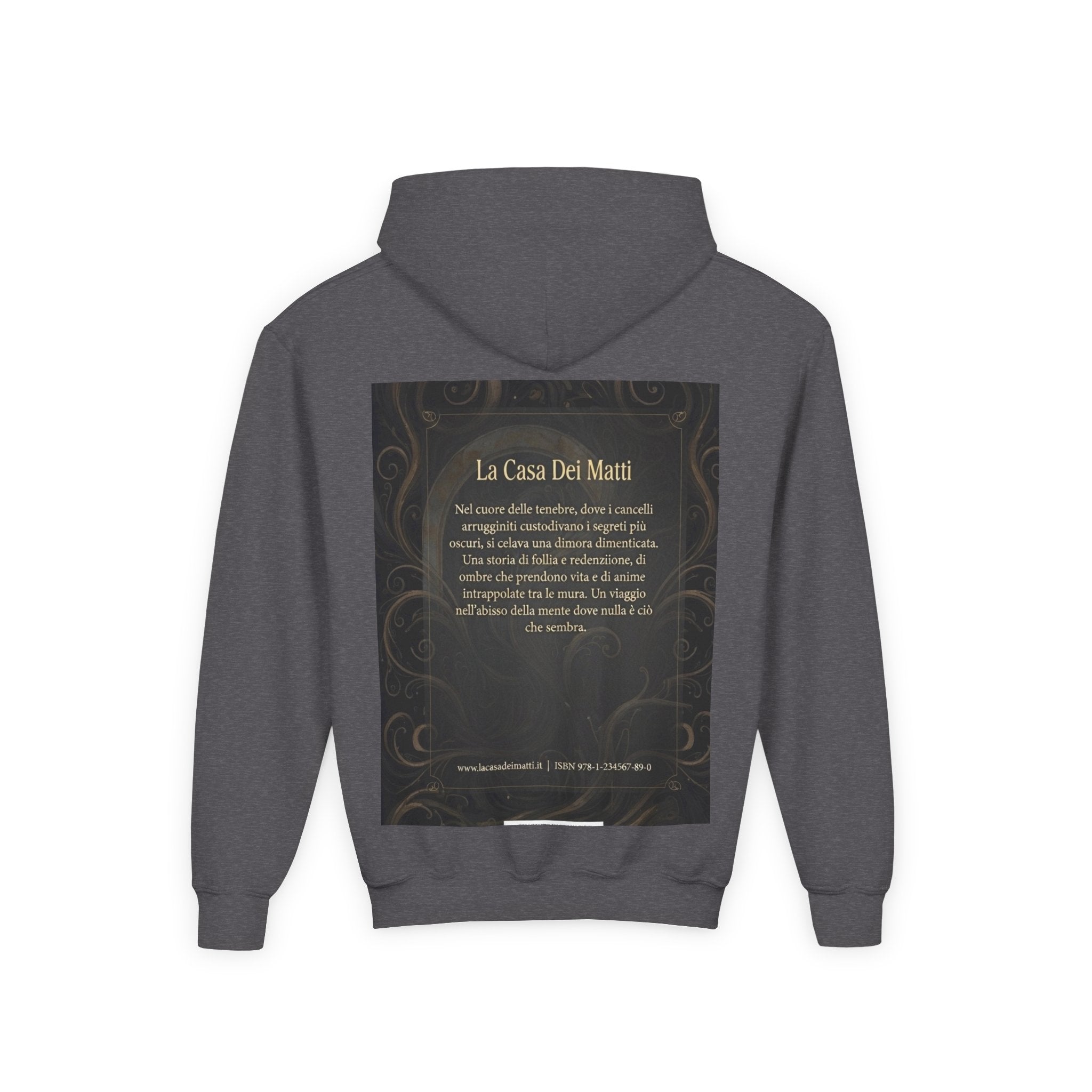 La Casa Dei Matti Hoodie — Vintage Italian Quote Graphic Youth Hoodie