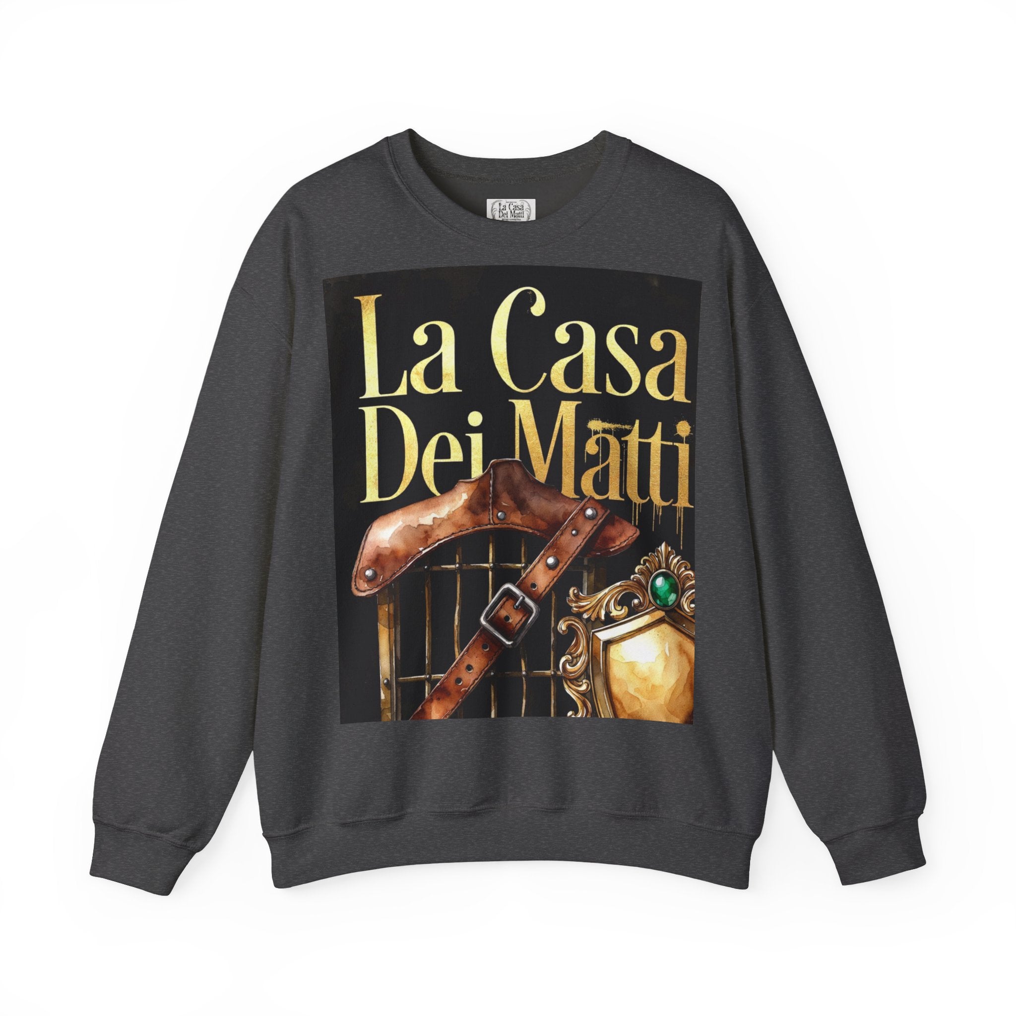 La Casa Dei Matti Crewneck Sweatshirt — Vintage Italian Gothic Graphic Pullover