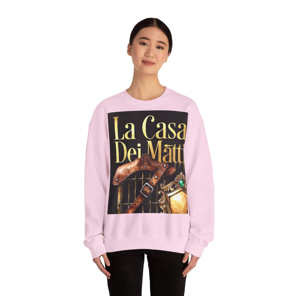 La Casa Dei Matti Crewneck Sweatshirt — Vintage Italian Gothic Graphic Pullover