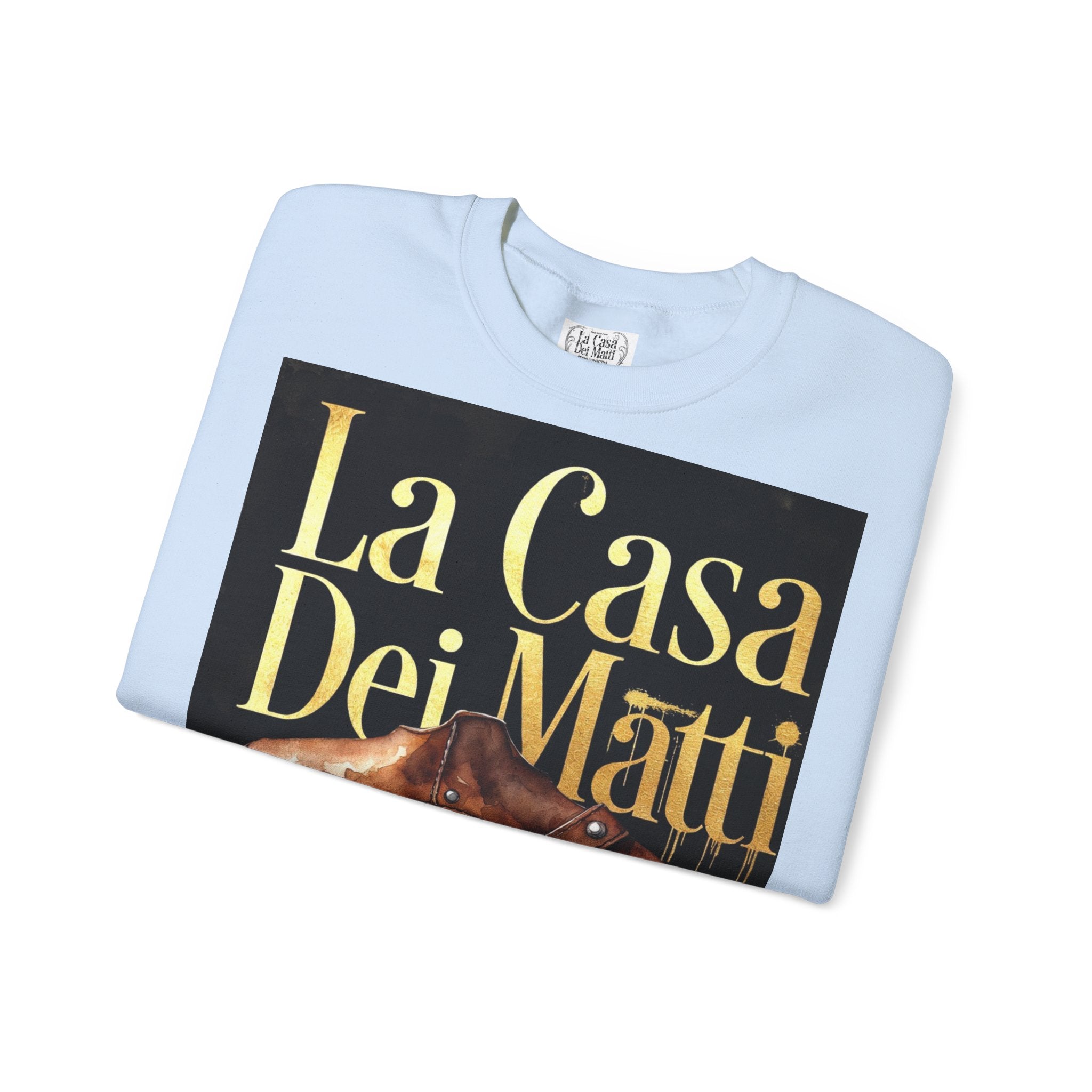 La Casa Dei Matti Crewneck Sweatshirt — Vintage Italian Gothic Graphic Pullover