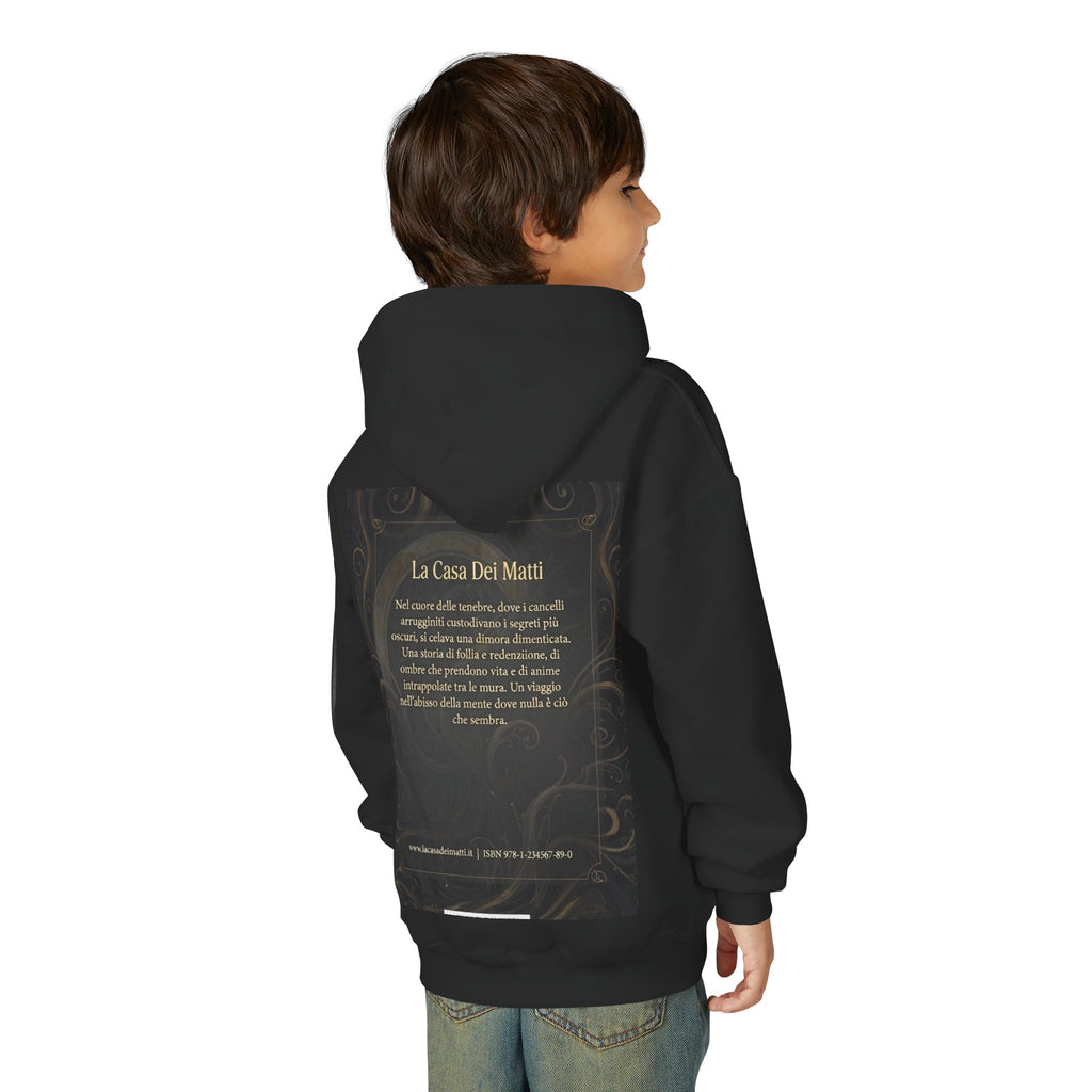 La Casa Dei Matti Hoodie — Vintage Italian Quote Graphic Youth Hoodie