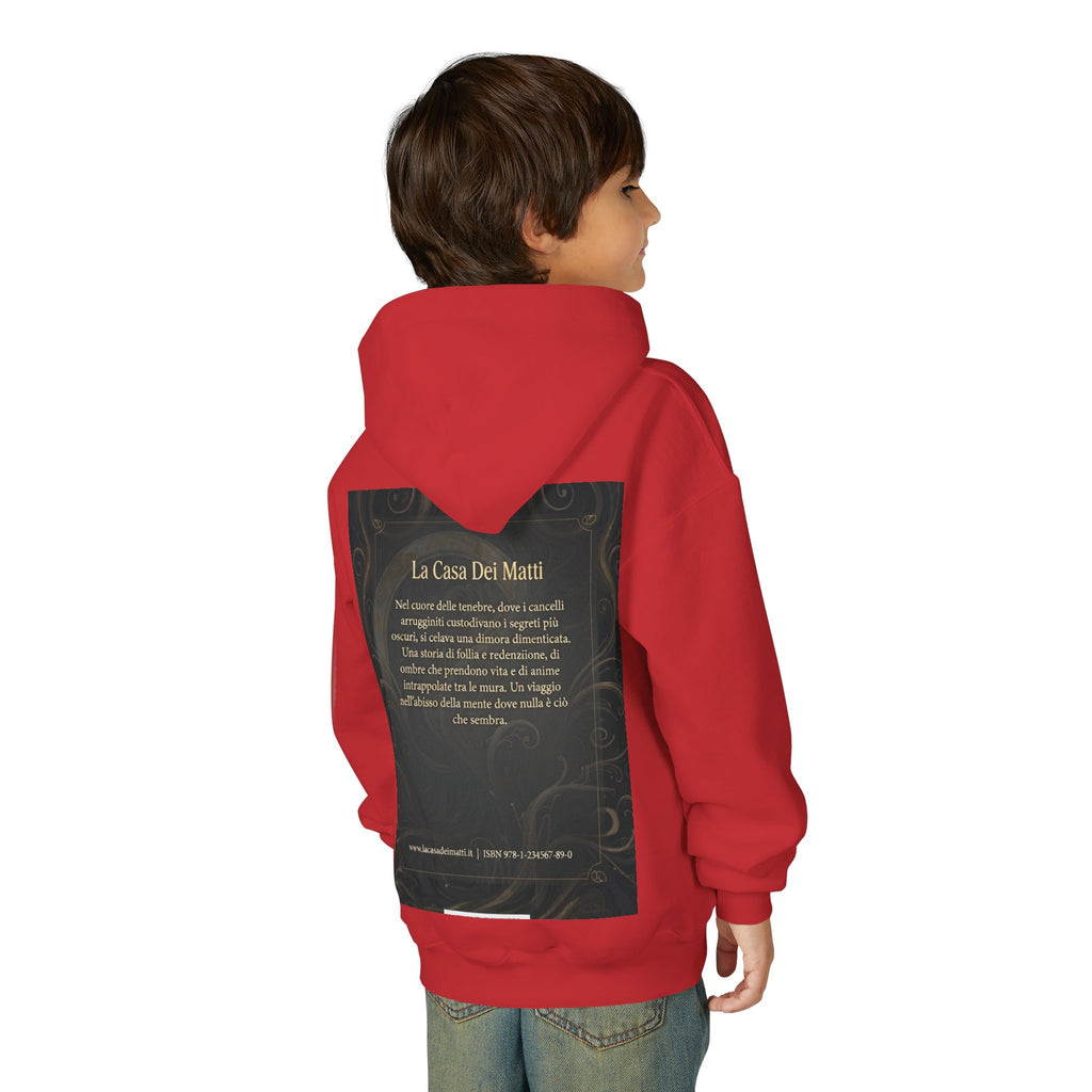 La Casa Dei Matti Hoodie — Vintage Italian Quote Graphic Youth Hoodie