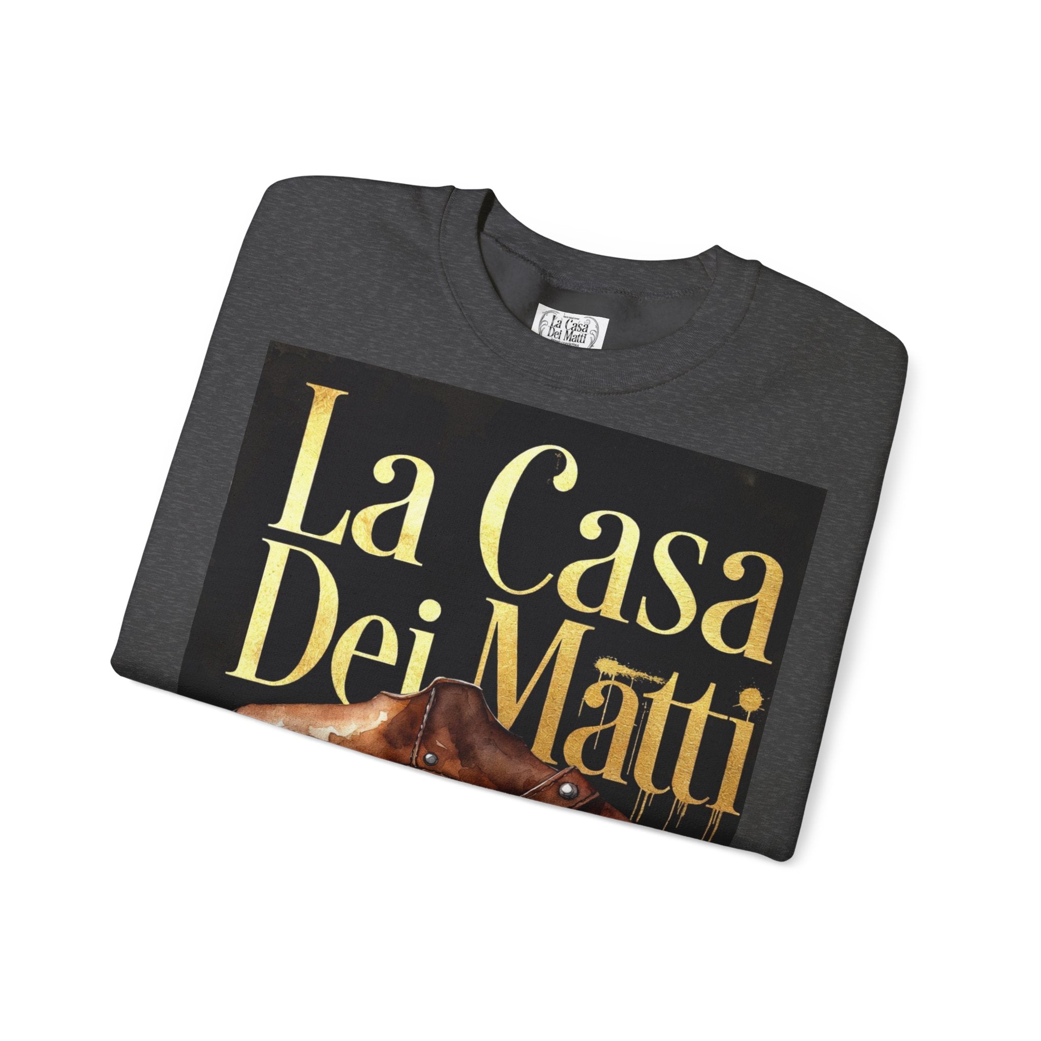 La Casa Dei Matti Crewneck Sweatshirt — Vintage Italian Gothic Graphic Pullover