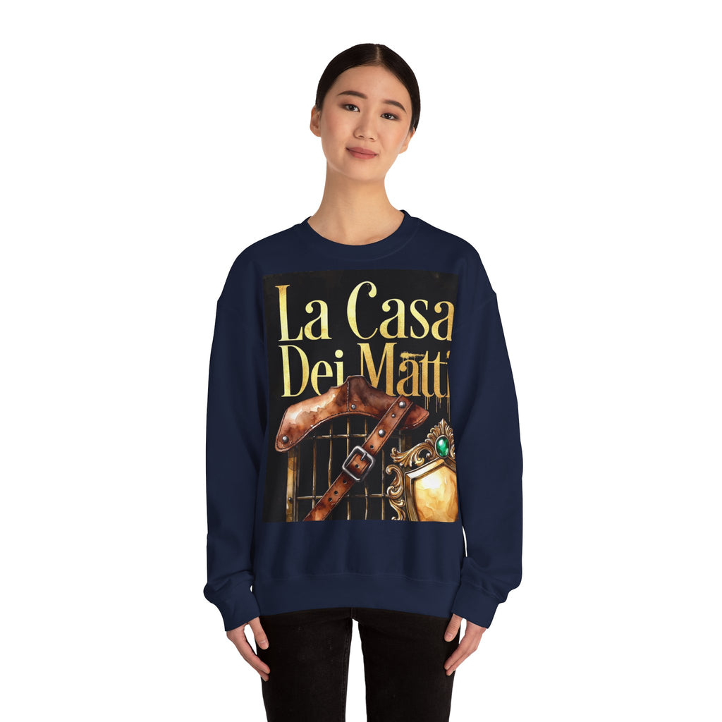 La Casa Dei Matti Crewneck Sweatshirt — Vintage Italian Gothic Graphic Pullover
