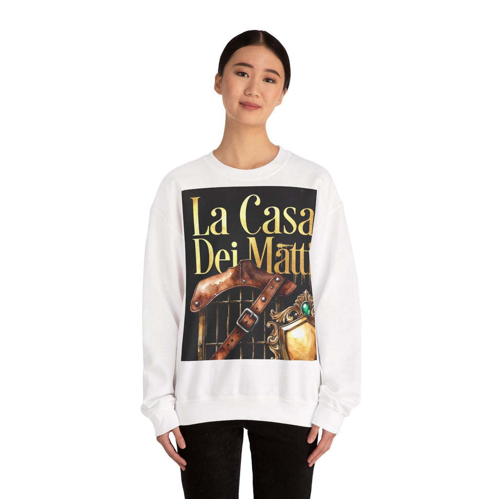 La Casa Dei Matti Crewneck Sweatshirt — Vintage Italian Gothic Graphic Pullover