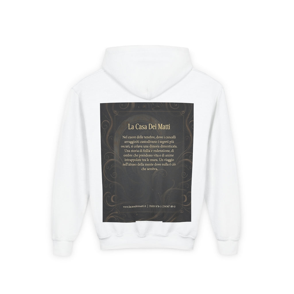 La Casa Dei Matti Hoodie — Vintage Italian Quote Graphic Youth Hoodie