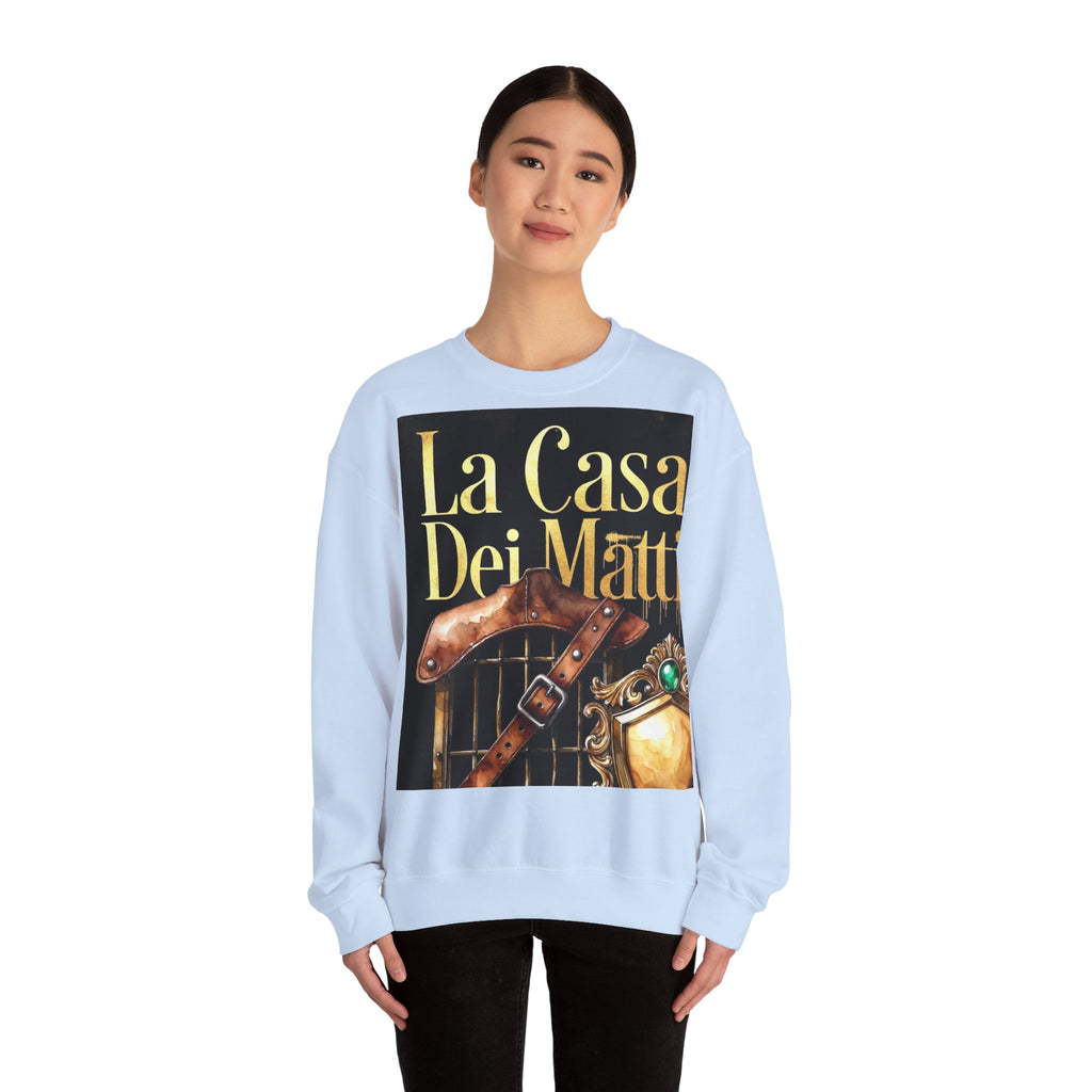 La Casa Dei Matti Crewneck Sweatshirt — Vintage Italian Gothic Graphic Pullover