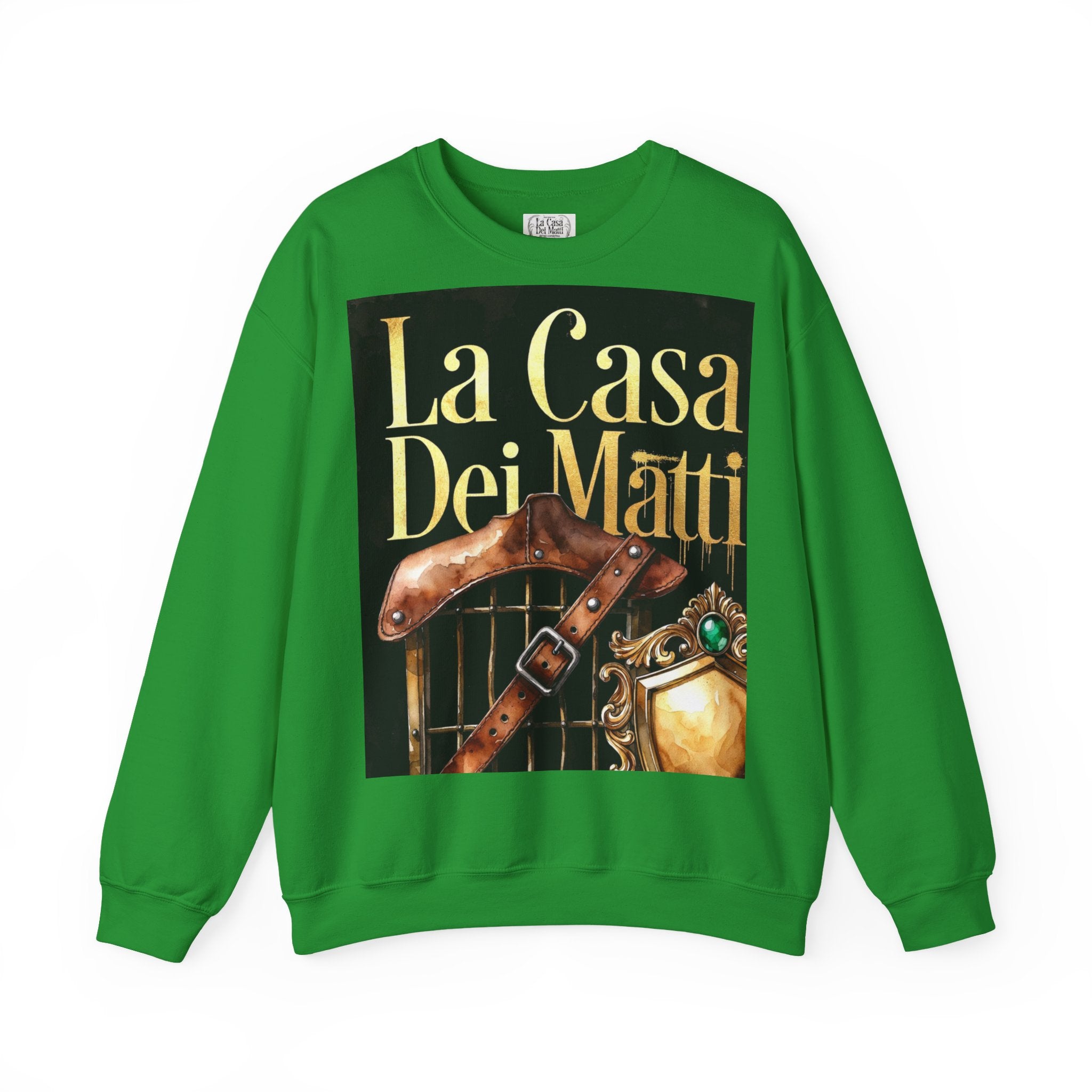La Casa Dei Matti Crewneck Sweatshirt — Vintage Italian Gothic Graphic Pullover